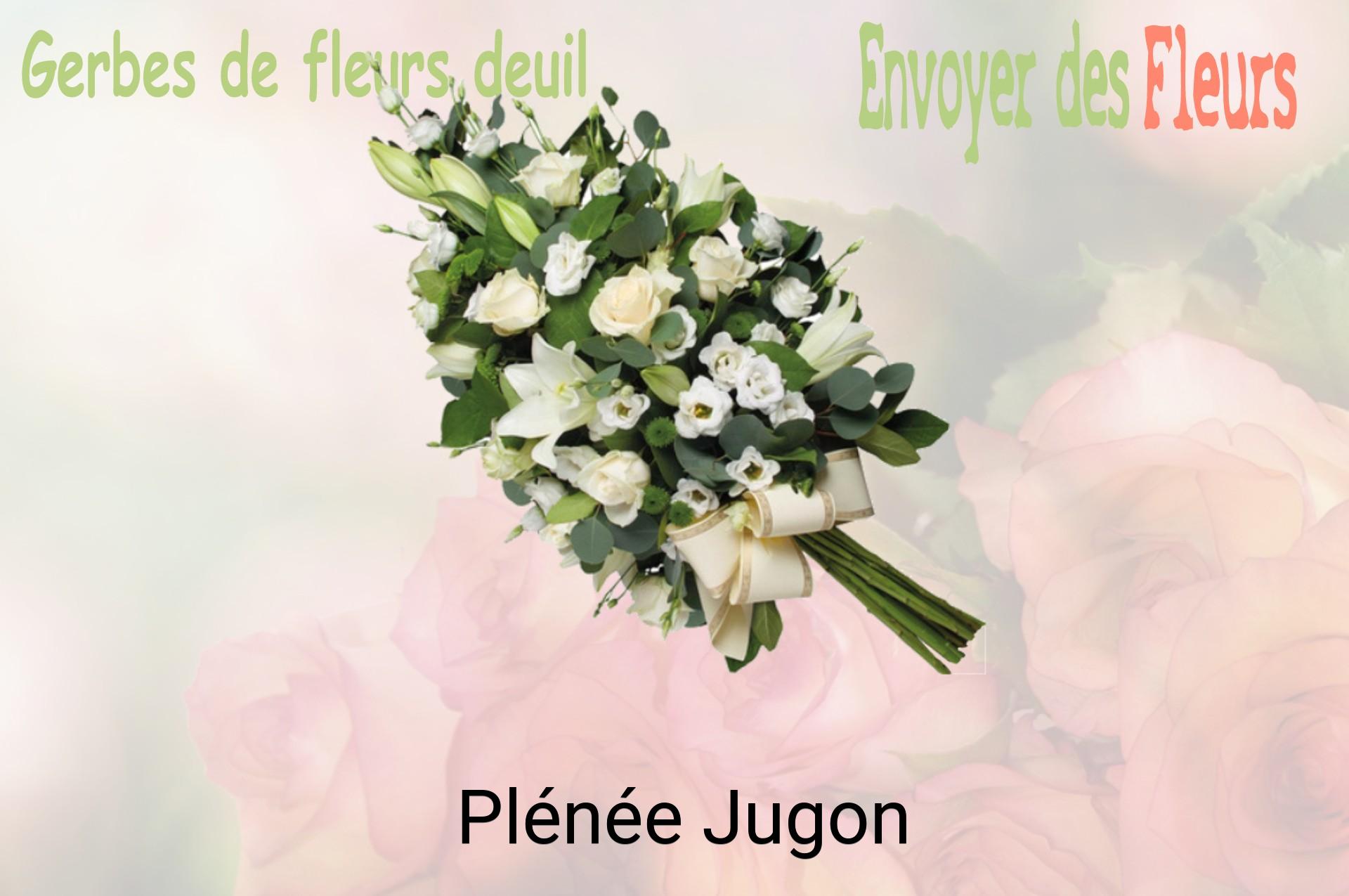 Gerbe de fleurs de deuil livrée à Plénée-Jugon